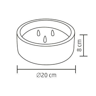 LED-es kő-mécses, 3 LED, Ø20x8 cm - CDL 20